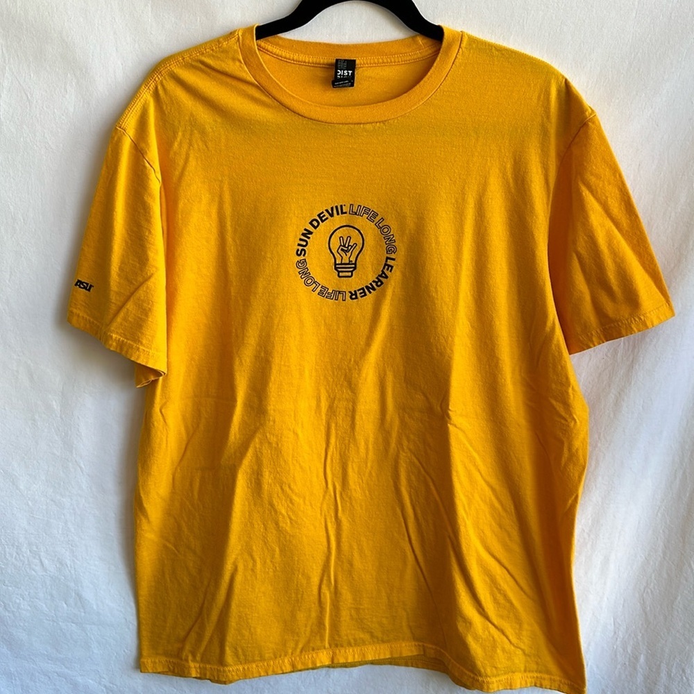 ASU lifelong learning gold and black District T-shirt, size 2XL